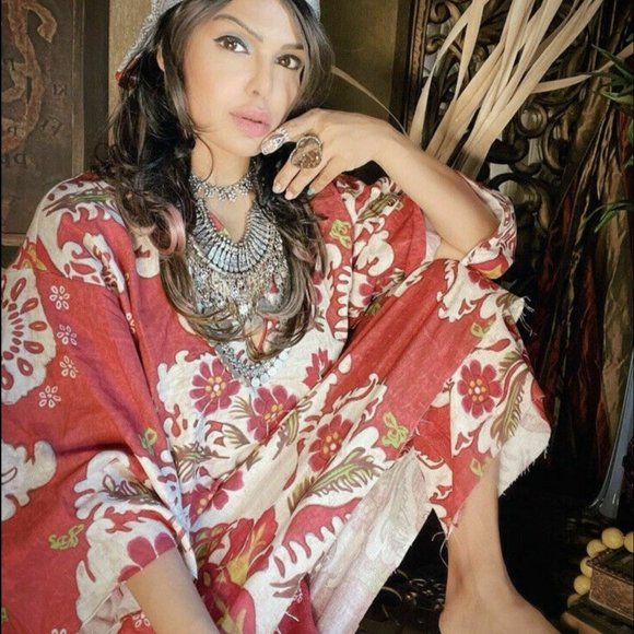 Zara Linen Blend Printed Tunic Dress Size M/L - Picture 3 of 13